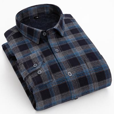 China Fashion Breathable Plus Size Patchwork Men's Long Pocket Business Casual Simple Plaid Cotton Men's T-Shirts for sale