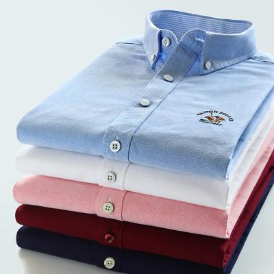 China 2022 New Arrivals Breathable 100% Cotton Business Casual Long Sleeve Men's Shirts for sale