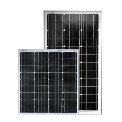 China Factory Price Monocrystalline Solar Panels Monocrystalline PV Panel All Black Photovoltaic Short Panels 100w Monocrystalline 770*671*25mm for sale