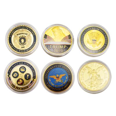 China Custom USA Navy Trump Zinc Alloy Souvenirs Challenge Coin Metal Army Military Challenge Coins for sale