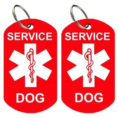 China Cheap Europe ID Aluminum Double Sided Service Dog Tags for sale