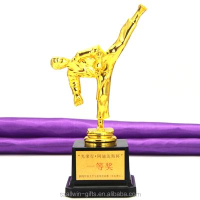 China China Wholesale Cheap Gold Color Trophiese Plastic Trophies For Karate for sale