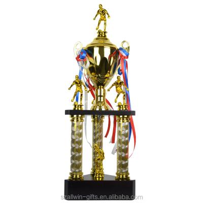 China Europe Golden Soccer Awards Trophy Football Trophies For Sporting Events for sale