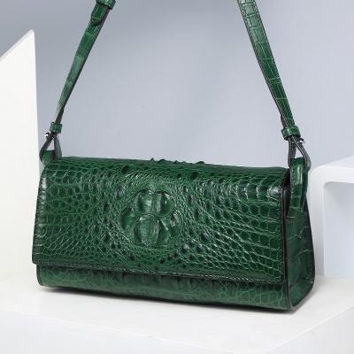 China Genuine Crocodile Skin Lady Small Flap Purse Authentic Alligator Leather Women Sling Shoulder Bag Female Cross Body Bag for sale