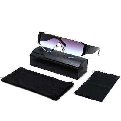 China Wholesale new fashion punk unisex punk frame one piece oversized Sun glass sunglasses large for sale