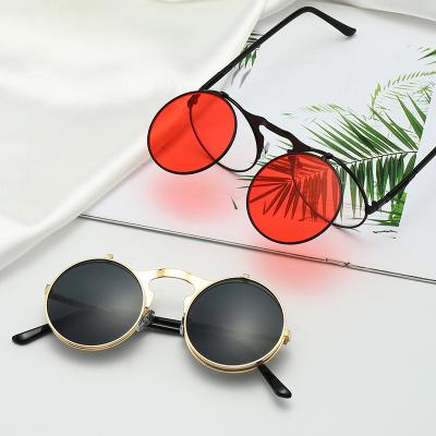 China Steampunk Sunglasses Wholesale UV400 Metal Round Steampunk Gothic Vintage Shade Sun Glass Sunglasses for sale