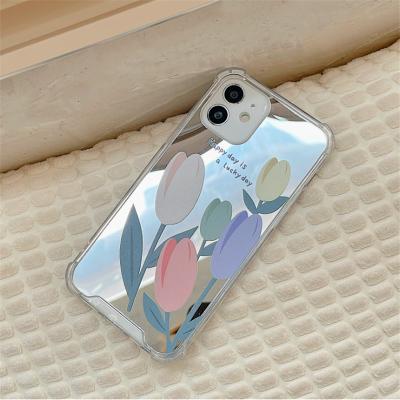 China Anti-fall Makeup Mirror Phone Case For iPhone 12 13 Pro Max Phone Case for sale