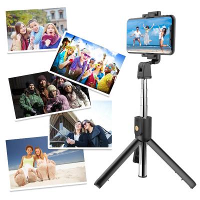 China Fashional Bluetoth Selfie Stick Portable 360 ​​Degrees New 3 in 1 Mini Selfie Tripod Remote Control Extendable Wireless Monopod Portable Selfie Stick for sale