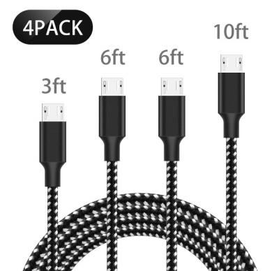 China MP3/MP4 Player 2021 Best Quality Nylon Braided Data Sync Charging Cable For iPhone 12 Pro Max Micro USB Cable For Android Phone For Samsung S20 for sale