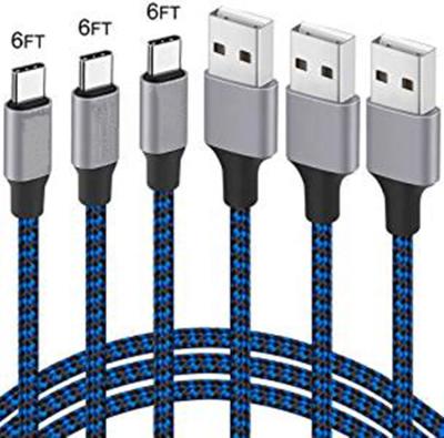 China MP3/MP4 Player 2020 Best Quality Nylon Braided Data Sync Charging Cable For iPhone 11 Pro Max Micro USB Cable For Android Phone For Samsung S20 for sale