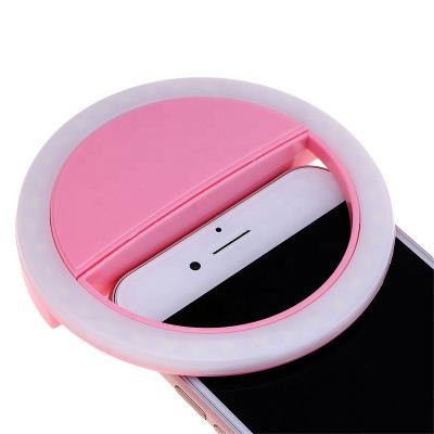 China Photo Mobile Phone Selfie Ring Video Adjustable Shooting Light with USB Led Chargeable Clip on Cell Phone Powerbank Lights for sale