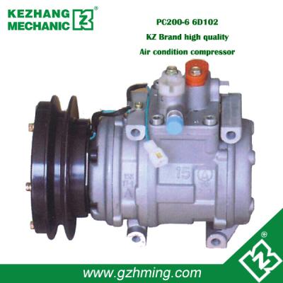 China Excavator Compressed Air System 6D102 AC Compressor PC200-6 6D102 for sale