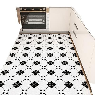 China Paidu Household Washable Single Kitchen, Flower, Dirt Resistant, Wear Resistant, Leather, Oil Resistant Kitcehn Floor Mat for sale