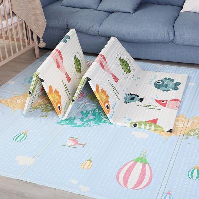 China Double Side Paidu XPE Baby Play Mat Foldable Large Soft Children Mat Eco Friendly Non-Toxic Folding Cartoon Kids Crawling Mat for sale