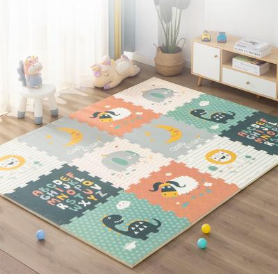 China Double Side Paidu XPE Baby Play Mat Foldable Cartoon Puzzle Mat Kids Carpet Mat Soft Eco Friendly Non-Toxic Large for sale