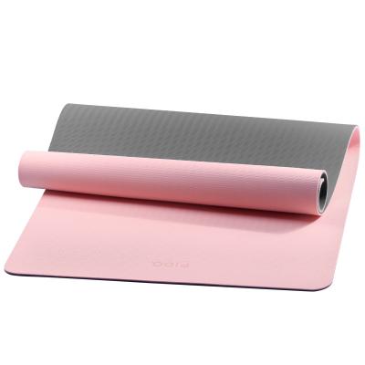 China Durable / Eco Friendly PIDO Non Slip Custom Tape Widen 80cm Yoga Mat Fitness Non Slip Dual Color 6mm Travel Mat for sale