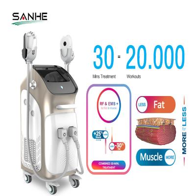 China SANHE EMS+RF Weight Loss 2 in 1 EMS Machine Sculpting RF Muscle Stimulator Build Fat Muscle Burning Machine for sale