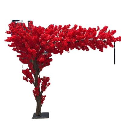 China Minimalist Red Silk Artificial Cherry Blossoms Tree Arch For Party Decoration for sale