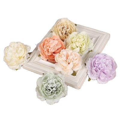 China Good Quality Minimalist Cheap Colorful Faux Peony Artificial Flower Head for sale