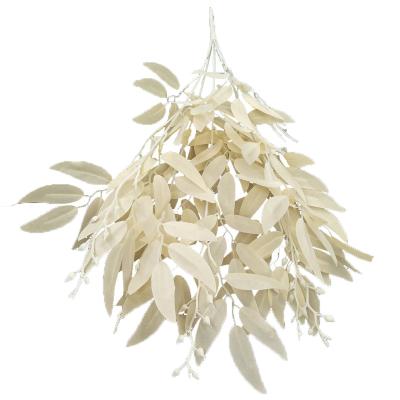 China Wholesale Minimalist Silk Artificial Willow Leaves For Decoration for sale