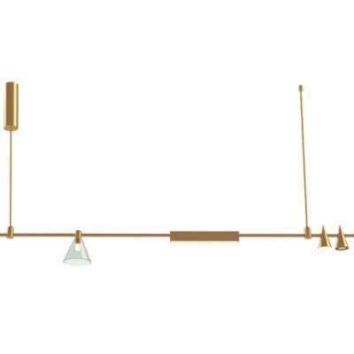 China Low Voltage Minimalist Profile Rail Brass Spot Lighting Linear System Magnetic Modular Pendant Light for sale