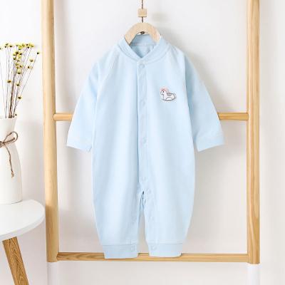 China Comfotable Wholesale Leisure Newborn Baby Onesie Long Sleeves Pure Cotton Pajamas Baby Romper for sale