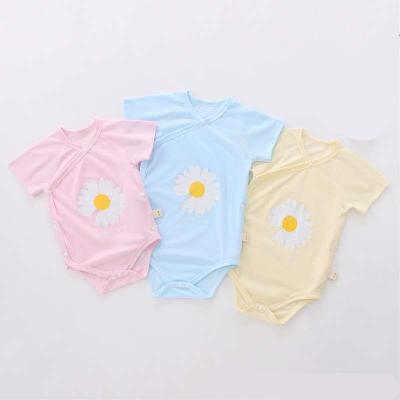 China 100% Naked Baby Leg Baby Clothes Romper Wholesale Cotton Short Sleeve Rompers Overalls for sale