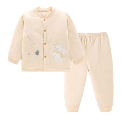 China Pure Cotton Autumn Winter Baby Sleepwear Wholesale Newborn Rompers Breathable Baby Pajamas for sale