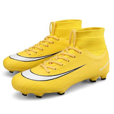 China Fashion\outdoor training soccer boots factory new design high ankle FG soccer shoes brand soccer shoes comfortable professional men\durable shoes wholesale for sale