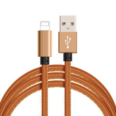 China High Grade Hot Selling MP3/MP4 Player Handwork Leather Micro Cable PU Fast Charging Leather Data Cable For Android for sale