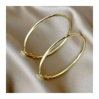 China TRENDY New Design Hip Hop Women 14k gold filled huggie stainless steel hoop earrings custom hoop earrings For Women Men for sale