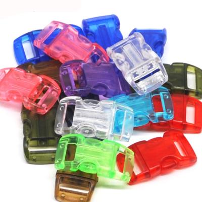 China Paracrod Dongguan YiKai bracelet 3/8 clear side plastic release buckle, plastic detached clasp for sale