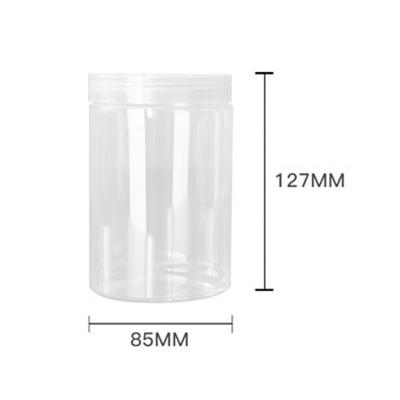 China Clear 600ml Food Container Disposable Small Aluminum Plastic Food Jars Clear Lid for sale