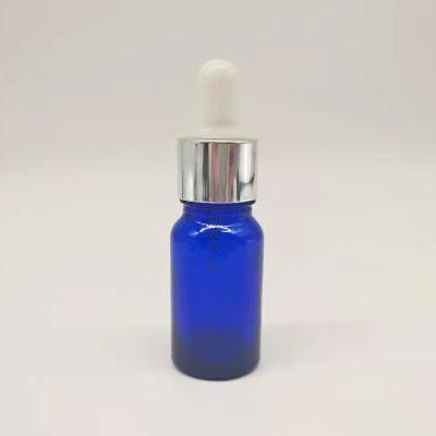 China Cosmetic Manufacturer Pharmaceutical Skin Care Serum 10ml Glass Dropper Bottles With Gold Silver Cap for sale