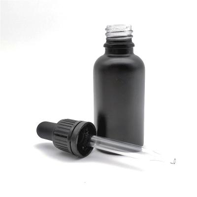 China Wholesale Cosmetic Packaging 30g Cream Round Black 30ml Cosmetic Glass Bottle Full for sale