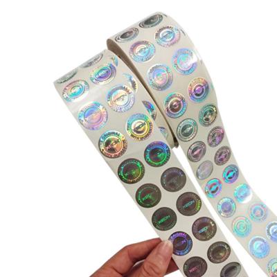 China Manufacturers custom transparent self-adhesive anti-counterfeiting stickers eco laser holographic anti-counterfeiting labels for sale