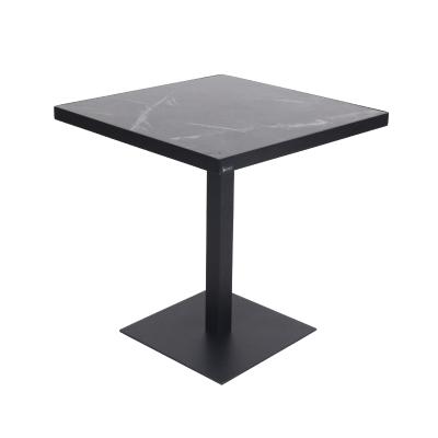 China Modern Durable Compact Laminate 12mm Heat Resistance 10mm Waterproof Square HPL Indoor Outdoor Dining Coffee Table for sale