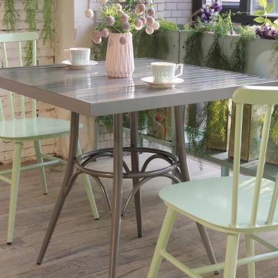 Κίνα Wholesale Modern Aluminum Restaurant Party Cafe Table Vintage Outdoor Garden Dining Table Modern Aluminum Furniture προς πώληση