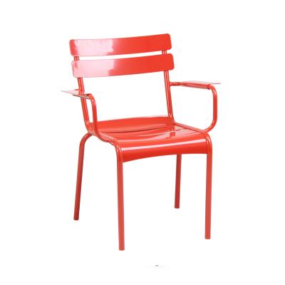 Κίνα Long Term Durability French Style Bistro Arm Outdoor Chair Luxembourg Metal Fermob Cane Outdoor Chair Non Wicker προς πώληση