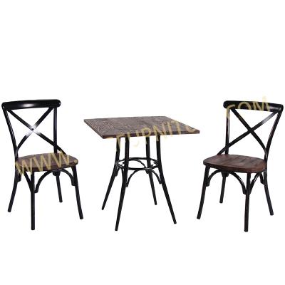 China Vintage Modern Banquet Aluminum Outdoor Garden Cafe Tables And Chairs for sale