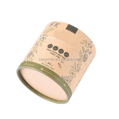 China Eco-Friendly Disposable Brown Cosmetic Tube Packaging Custom Kraft Paper Tube for sale