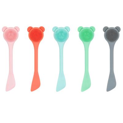 China Beauty Care Makeup Tools Lovely Cute Silicone Facial Mud Mask Applicator Sweep Clean Tools Face Mask Brush Wholesale Price for sale