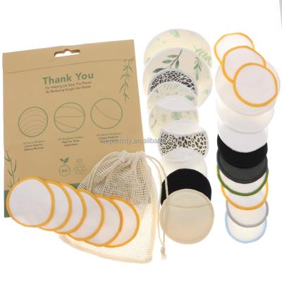 China Sopurrrdy Round Daily Cleansing Facial Eco Friendly Washable Bamboo Cotton Pads Reusable Makeup Remover Pads for sale