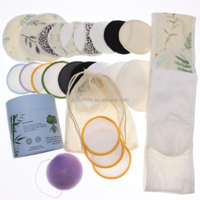 China Sopurrrdy Makeup Remover Daily Cleansing Reusable Cotton Pads Bamboo Makeup Remover Pads for sale