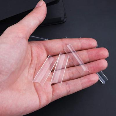 China Eco-friendly Material Popular In Amazon Half 500 PCS Cover No Type C-curve Long Coffin Nail Tips For Nail Art Design for sale