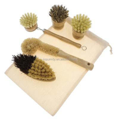 China Sustainable Eco Friendly Recycled Coconut Sisal Fiber Scrub Hand Available Daily Cleaner Brush Dish Kitchen Cleaning Wash Household for sale