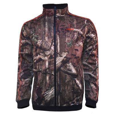 China Fashionable breathable topgear waterproof camouflage hunting softshell jacket for men 96% polyester 4% spandex micro bonded fleece for sale