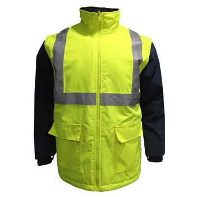 China ISO 20471 Hi-Viz High Quality OME EN Parka Mens Navy Topgear Workwear Jacket Custom Made Safety Workwear for sale