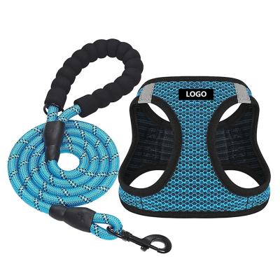 China Stocked Arnes De Perro Climbing Rope Dog Leash Running Custom Small No Pull Design Fashion Dog Harness Luxury Leash Sets Te koop