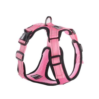 中国 Sustainable Mesh Pink Sublimation Dog Harness Fully Adjustable Pull Neck Air Reflective Vest Correa De Perro No 販売のため